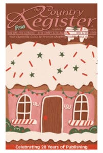 Colorful quilt patterns and magazine cover.