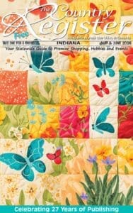 Quilting and sewing magazine cover design.