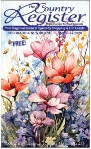 Country Register magazine cover with quilting supplies.